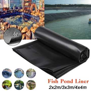 3 Size Fish Pond Liner Cloth Home Garden Pool Reinforced HDPE Heavy Duty Landscaping Garden Pool Waterproof Liner Fabric Black