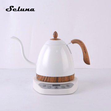 600ml Electric Coffee Drip Kettle Variable Temperature Gooseneck Pour Over Drip Pot Stainless Steel V60 Coffee Maker LCD Display