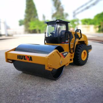 Education Kids Toy 1/50 Scale Grab Model wheel Type Loaders Alloy Diecast Road Roller Construction Truck Model