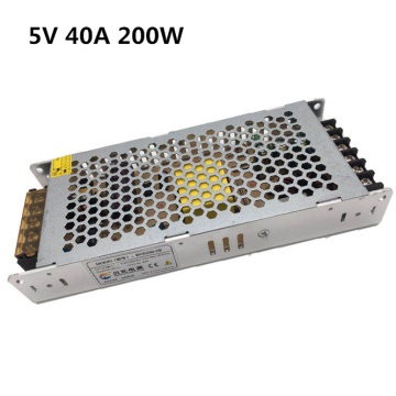 Ultra-thin Switch power supply 5V 40A 200W Superior protection Source Transformer AC DC SMPS for Led strip disply monitr