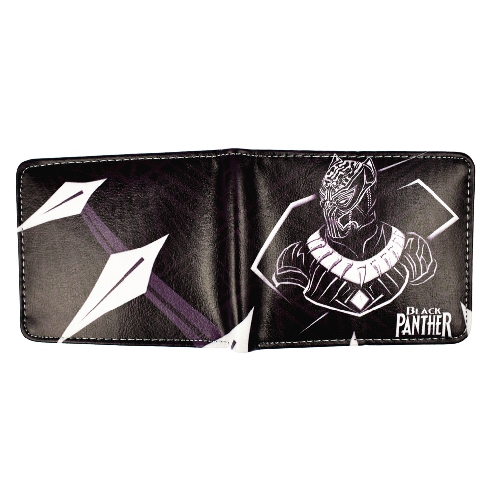 New Arrival Black Panther Wallet Men's Short Wallet With Coin Pocket Zipper Poucht