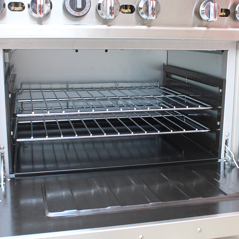 Gas charbroiler range freestanding