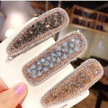 1PC Ins Square Waterdrop Bling Crystal Hairpins Headwear for Women Girls Rhinestone Hair Clips Pins Barrette Hair Accessories