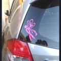 Vinyl Decals Car Sticker Butterfly Pink Ribbon Breast Cancer Awareness Survivors Gift Bumper Sticker Lazo Rosa Cancer De Mama
