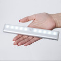 10 LED Wireless PIR Motion Sensor Light Intelligent Portable Infrared Induction Lamp Night Lights for Cabinet Closet 4*AAA FDH