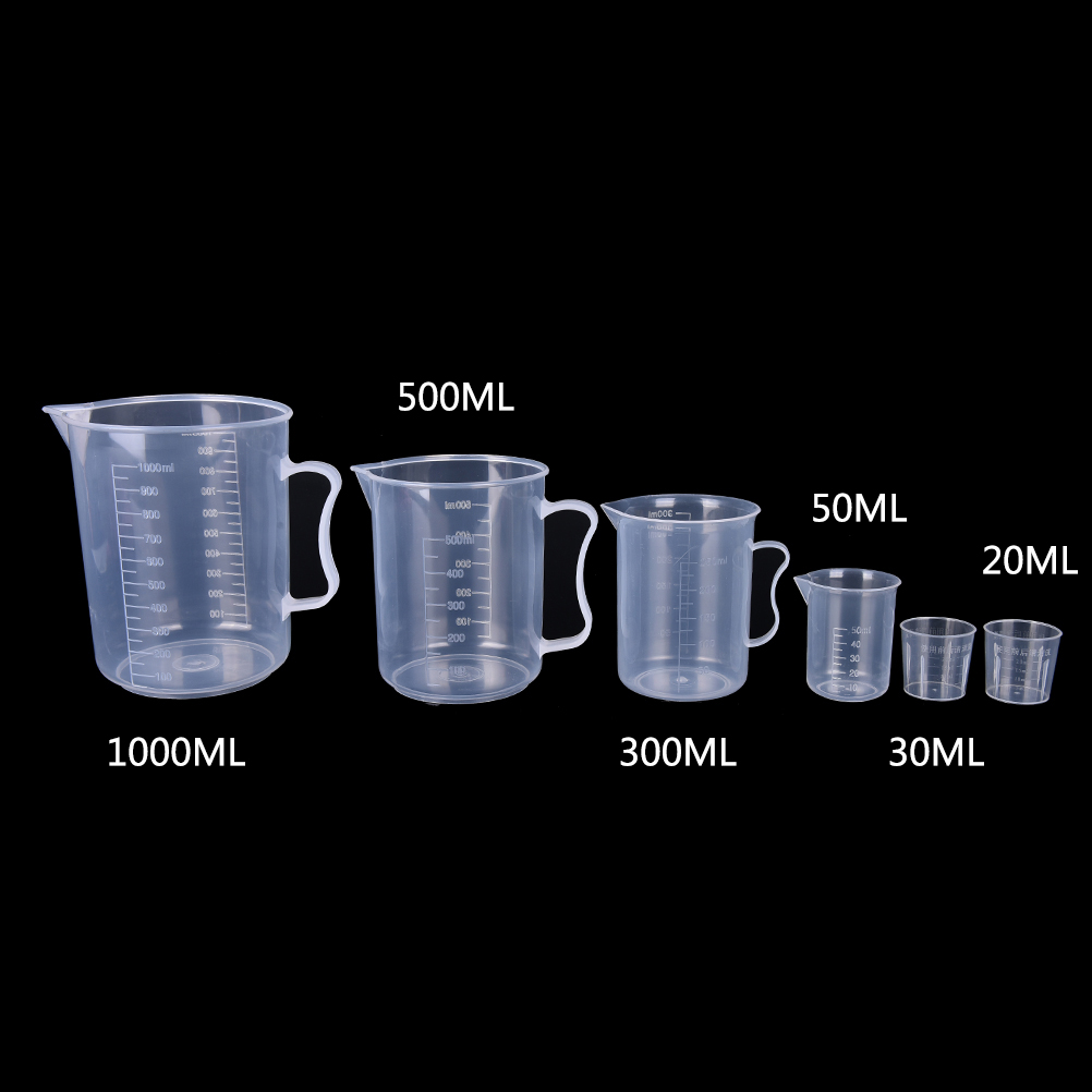 20-1000ml Clear Plastic Graduated Measuring Cup For Baking Beaker Liquid Measure Jug Cup Container