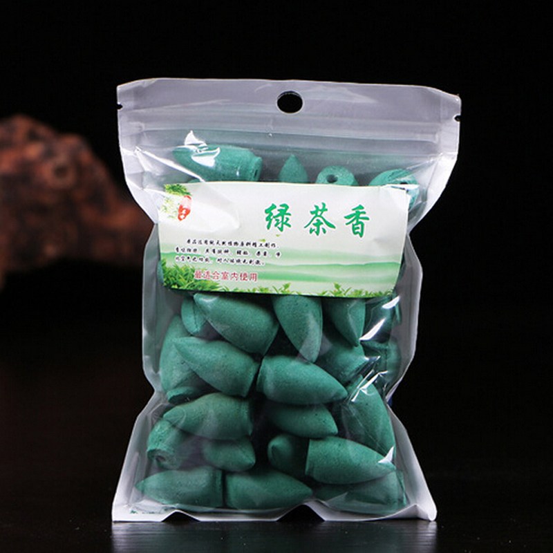 45Pcs/pack Natural Cones Aromatherapy Tower Incense Tea Smoke Reflux Sandalwood Fresh Air Fragrance Insence Supplies