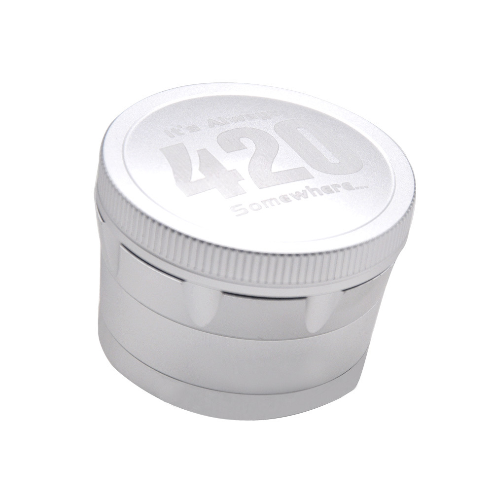 Aircraft Aluminum Herb Tobacco Grinder with Diamond Teeth 63 MM 4 Layers Herb Grinder Crusher Spice Grinder