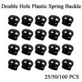 Black Plastic Cord Lock Hole Toggles Clip Bean Stoppers Push Lock Apparel Bungee Cord Elastic Rope Sportswear Accessories Q40