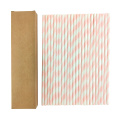 24pcs/pack Foil Stripe Paper Straws Disposable Drinking Straws Biodegradable Paper Straws Bar Cocktail Drink Tool EOC Single Use