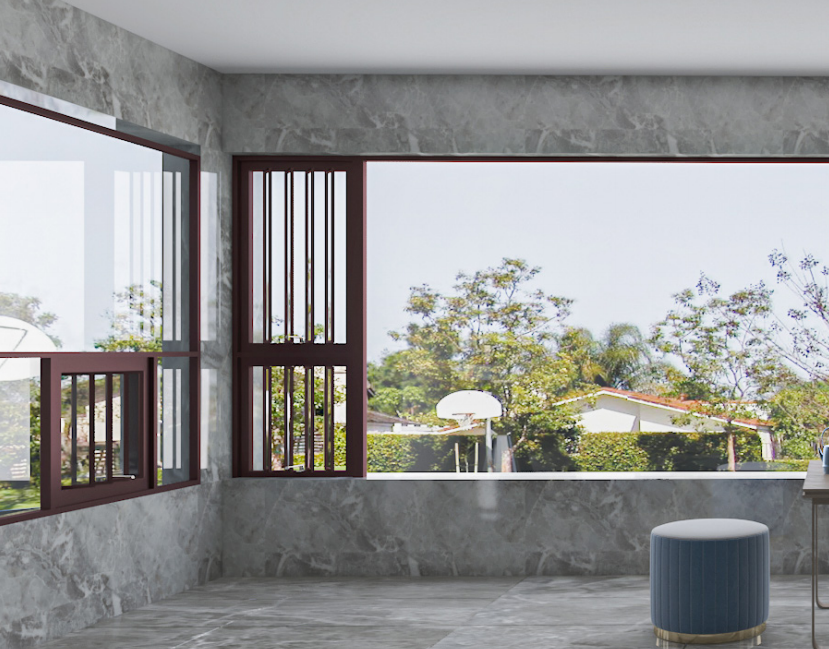 aluminium rotate window