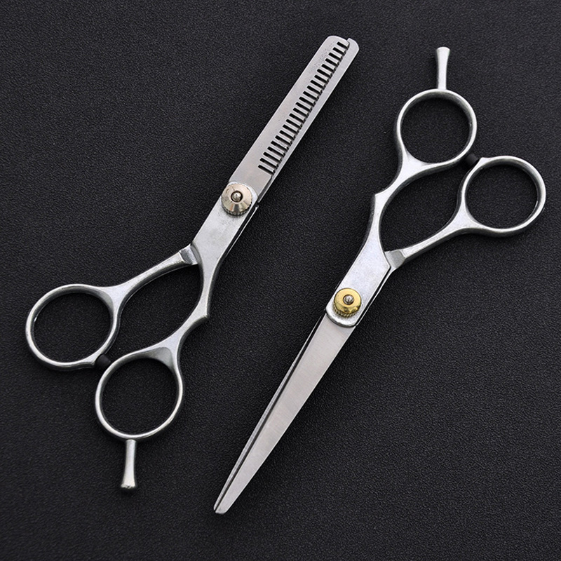 1pcs Portable Stainless Steel Thinning Shears Regular Hair Scissors Hairdressing Snipping Shearing Tool Flat Teeth Blades