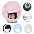 Universal Portable LED Selfie Light Ring Clip for Mobile Phone Camera Lenses Beauty Lamp Fill Light Supplementary Accessories