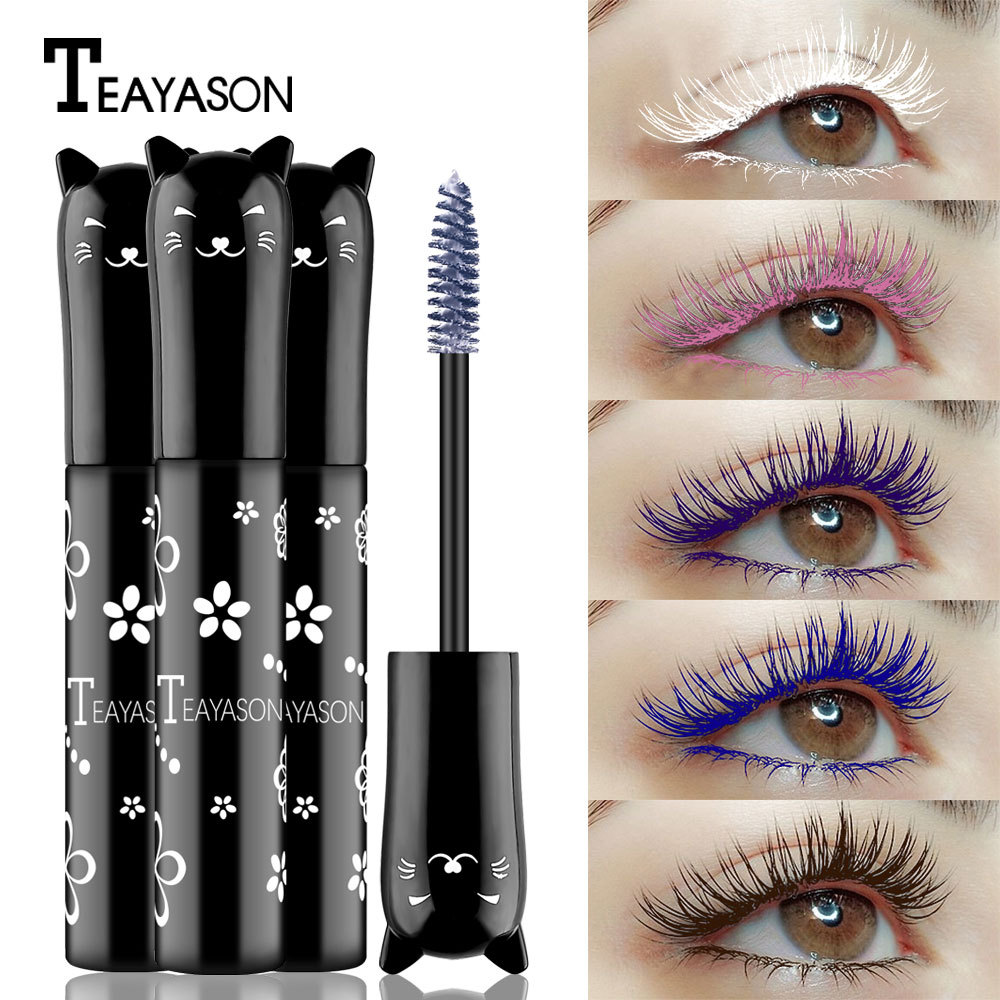 Fashion Sexy Purple Mascara Makeup 4D Silk Fiber Lash Mascara Waterproof Rimel 3d Mascara Extension Thick Long Curling Eyelash