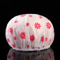 Family Thickened Waterproof And Oil Fume Cap High-grade Frosted Printed Lace Shower Cap Waterproof Thicken Elastic Women Spa