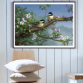 AZQSD Unframe Oil Painting By Numbers Set Birds DIY Home Decoration Paint By Numbers On Canvas Animal Acrylic Paint Unique Gift