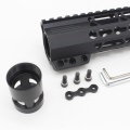 7/9/10/11/12/13.5/15/17'' inch Clamping Style Keymod Handguard Rail Picatinny Free Float Mount System_Black Color