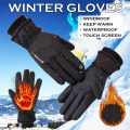 Men's Ski Gloves Fleece Snowboard Gloves Snowmobile Motorcycle Riding Winter Gloves Windproof Waterproof Unisex Snow Gloves