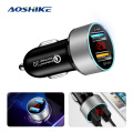 AOSHIKE Mini Multi-function Car Charger LED Display Car Charger 3.1A Dual USB Car Charger Smart Voltage / Current Indication