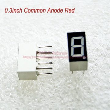 (10pcs/lot) 10 Pins 3011BR 0.3 Inch 1 Bit Digit 7 Segment Red LED Display Share Common Anode Digital Display