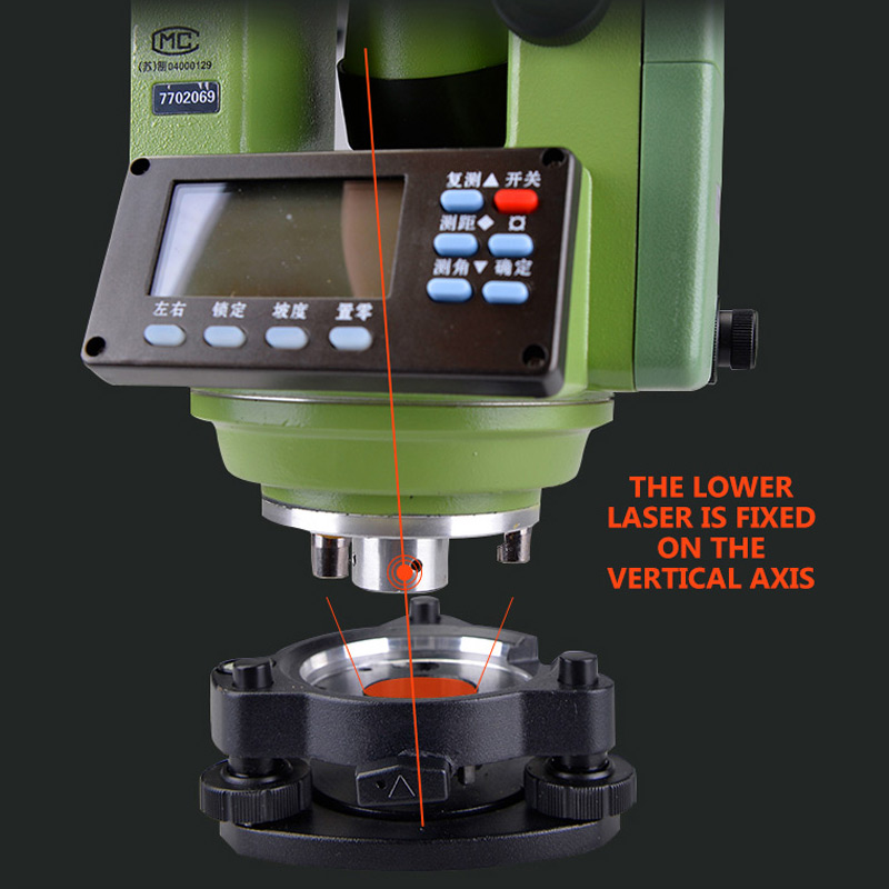 Electronic laser theodolite DE2A laser theodolite equipment for measuring equipment on site Surveying Instrument single laser