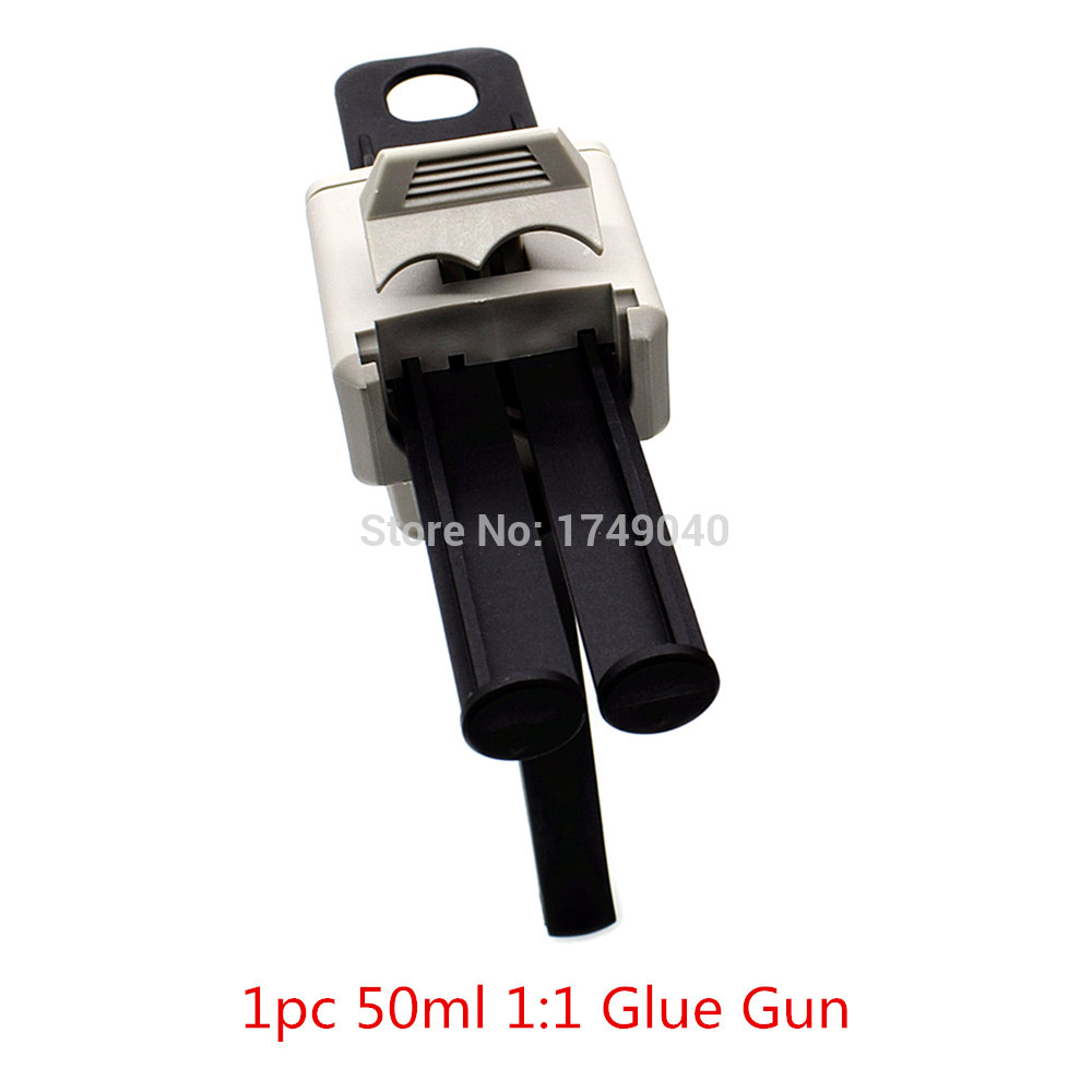 50ml Glue Gun 1:1 1:2 Two Component AB Epoxy Sealant Glue Gun Applicator Glue Adhensive Squeeze Manual Caulking Gun Dispenser