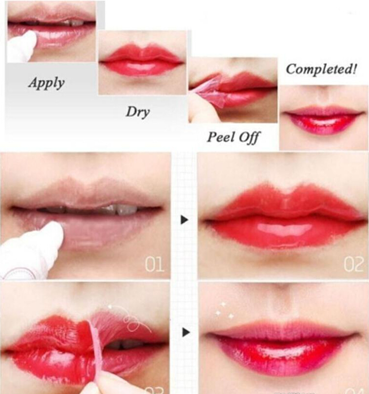 6Pcs/lot Pintalabios Romantic Bear Peel Off Lipstick Liquid Matte Baby Lips Makeup Long Lasting Waterproof