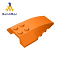 BuildMOC Compatible Assembles Particles 43712 Wedge 6 x 4 For Building Blocks Parts DIY LOGO Educati