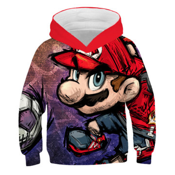 Mario 3D fashion cartoon hoodies Boys Hoodies for Girls Teenagers Children's supermario Sweatshirt for Boys Girls Kids Hoodies