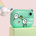 Print Camera Kids Camera Zero Ink Digital Camera with Thermal Printing Paper and Cartoon Stickers Children Toy Camera