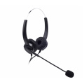 Corded Binaural Telephone Headset, Hands-Free Noise Cancelling 4-Pin RJ9 Telephone Headset for Call Center and Telemarketing