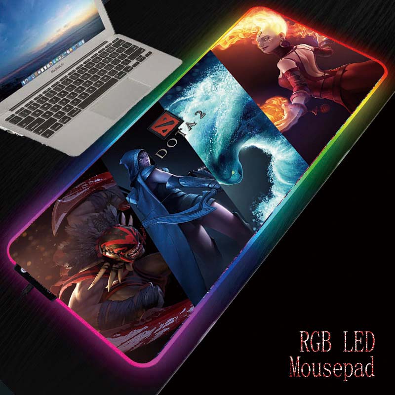 MRGBEST Gaming LED Large Gamer Mouse Pad RGB LED Lighting Backlit Computer Mat Rubber Keyboard Desk Pad For DOTA Dropshipping