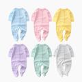 2020 New Fashion Baby Girl Clothes Baby Romper For Newborn Cloting Spring And Autumn Costume Cotton Pure Color O-neck Jumpsuit