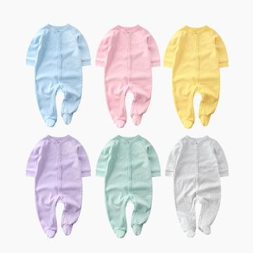 2020 New Fashion Baby Girl Clothes Baby Romper For Newborn Cloting Spring And Autumn Costume Cotton Pure Color O-neck Jumpsuit