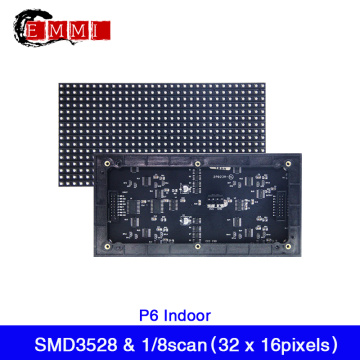 Free Shipping Indoor P6 LED Screen Panel Module 192*96mm 32*16Pixels 1/8 Scan SMD3528 RGB Full Color LED Display Module