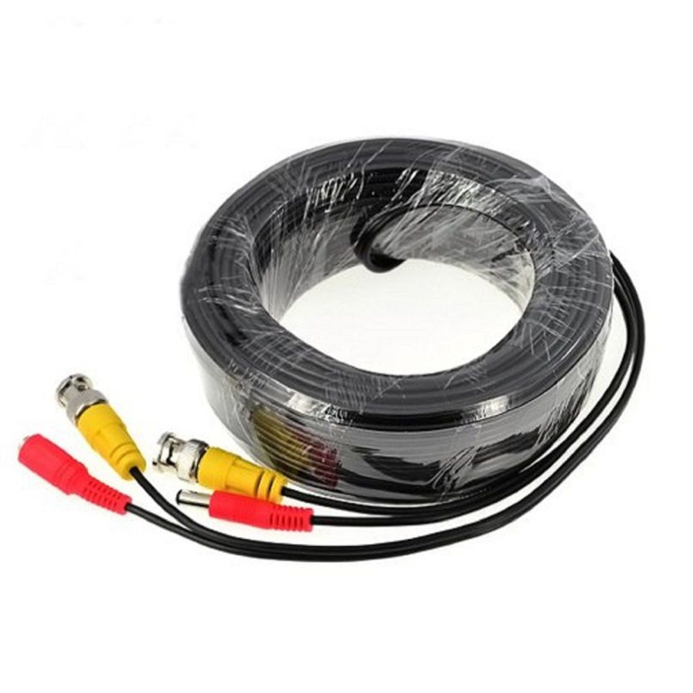 Tmezon BNC Video Power Coaxial Cable 20m 60FT Work for Analog AHD TVI CVI Security Surveillance Camera CCTV Accessories