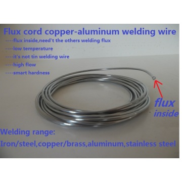 Low temperature flux cored copper aluminum welding wire/welding rod