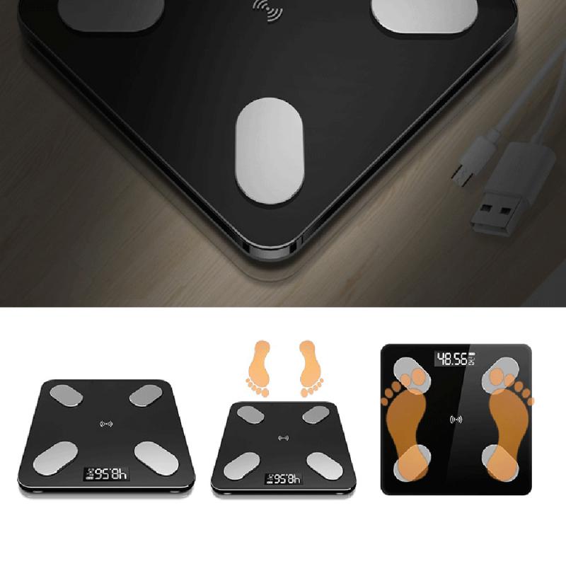 Bathroom Bluetooth Scales Floor Scales Body Smart Electronic Digital Weight Home Floor Balance Toughened Glass LCD Display
