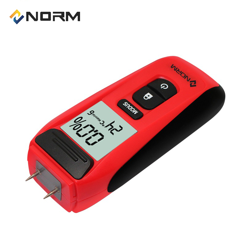Norm Portable Digital Wood Moisture Meter Two Pins Hot Humidity Tester 0.5 percent Accuracy Hygrometer Timber Damp Detector