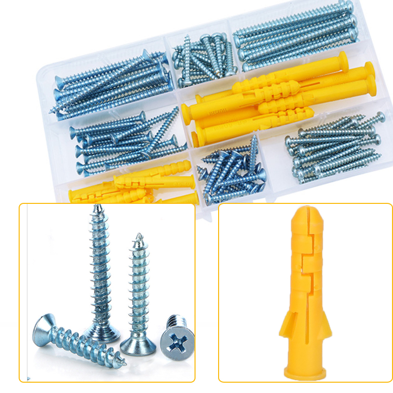 senyu Plastic Expansion Tube Pipe Wall Anchors Plugs Expansion With Phillips Head Screw Kit