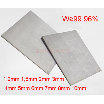 1.2mm 1,5mm 2mm 3mm 4mm 5mm 6mm 7mm 8mm 10mm tungsten sheet wolfram plate Tungsten foil W-Ni-Fe qtng W≥99.96%