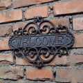 Home Attractive Wall Mounted Welcome Sign Decorative Restaurant Vintage Easy Install Retro Style Durable Bar Cast Iron Cafe