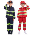 Kids New Year Christmas Gift Fireman Sam Costume for Kids Boys Girls Firefighter Cosplay Uniform Role-play Carnival Fancy Suit