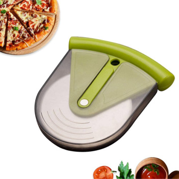 Creative Pizza Cutter Slicer Single Wheel With Protective Guard Sharp Blade Cover Pizza Tools For Pies Waffles Dough Cookies
