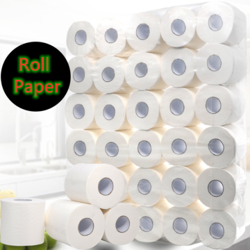 Home Bath Paper Bath Toilet Roll Paper 5 Pack 4Ply Paper Towels TissueToilet Paper White Toilet Rolling Paper Toilet Roll Tissue