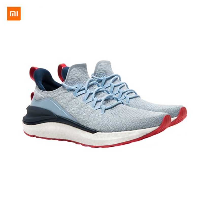 Original Xiaomi Mijia Sneakers 4 Men's women Outdoor Sports Shoes 3D Fishbone Lock System Knitting Upper Men Running Shoes