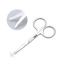 Brainbow 2pcs Small Makeup Scissors Eyebrow Eyelashes Nose Hair Scissor Stainless Steel Face Hair Removal Tools Round Point Head