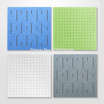 1box 10pcs size 60x60cm Eco-friendly Perforated Polyester Material acoustic panels sound absorber acoustic treatment wall panels