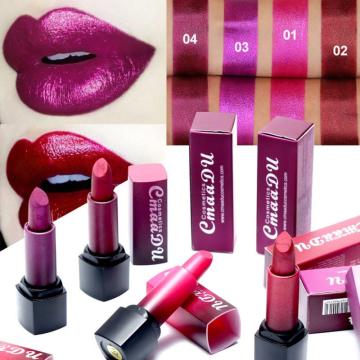 Diamond Metal Lip Makeup Lipstick Waterproof Long Lasting Not Fade Shimmer Glitter Lipstick Sexy Red Nude Cosmetics TSLM2