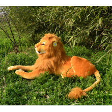 [Funny] Large 85cm Lion Adult Stuffed Plush doll toy simulation animal prone lion model kids child best gift